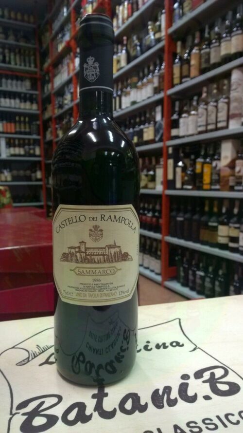 Castello dei Rampolla Sammarco 1986 Enoteca Batani Andrea Torrefazione bottiglie Siena