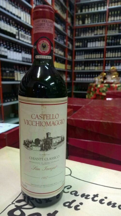 Chianti Classico Castello Vicchiomaggio San Jacopo 1987 Enoteca Batani Andrea Torrefazione bottiglie Siena