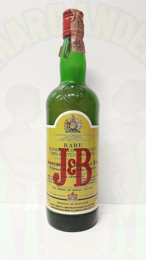 J&B Rare Whisky Vintage bottiglia di J&B Rare Blended 100% Scotch Whisky