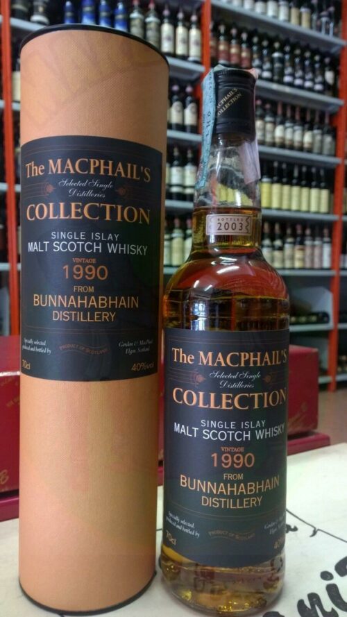 Macphail’s Vintage 1990 Collection Bunnahabhain Distillery Enoteca Batani Andrea Torrefazione bottiglie Siena