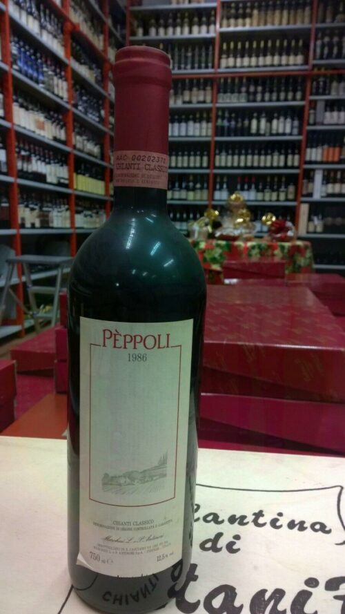 Chianti Classico Peppoli 1986 Enoteca Batani Andrea Torrefazione bottiglie Siena