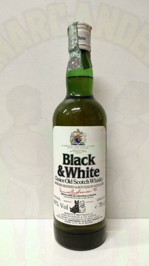 Whisky Black & White VINTAGE Scozia Enoteca Batani Andrea Torrefazione bottiglie Siena