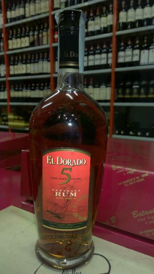 El dorado 5 years old Rum Enoteca Batani Andrea Torrefazione bottiglie Siena