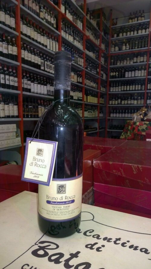 Bruno di Rocca Vecchie Terre di Montefili vendemmia 1989 Enoteca Batani Andrea Torrefazione bottiglie Siena