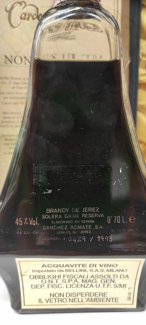 Brandy Cardenal Mendoza 50 anni Enoteca Batani Andrea Torrefazione bottiglie Siena