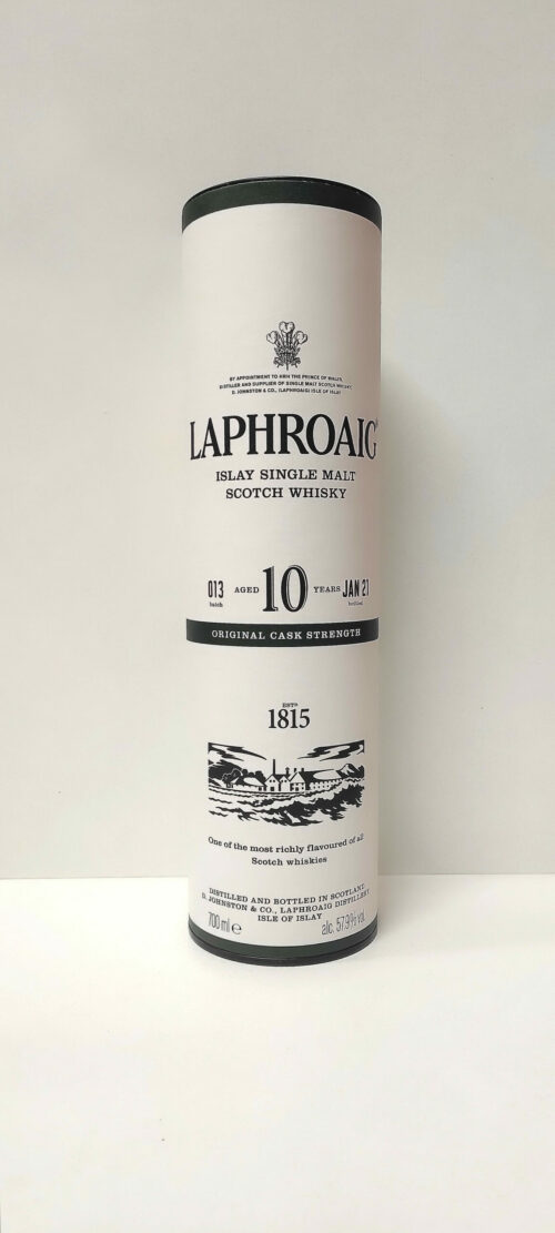 Laphroaig 10 years old cask strength Enoteca Siena Batani Bottiglie Superalcolici