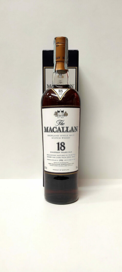 Macallan 18 years old sherry oak 1991 Enoteca Siena Batani Bottiglie Superalcolici