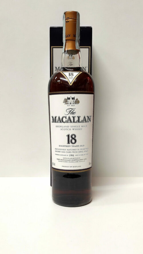 Macallan 18 years old sherry oak 1991 Enoteca Siena Batani Bottiglie Superalcolici