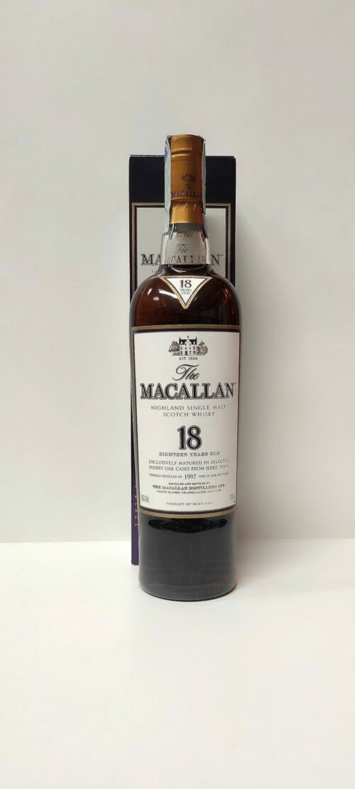 Macallan 18 years old sherry oak 1997 Enoteca Siena Batani Bottiglie Superalcolici