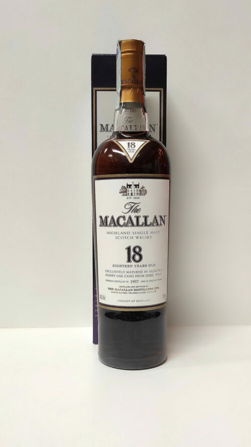 Macallan 18 years old sherry oak 1997 Enoteca Siena Batani Bottiglie Superalcolici