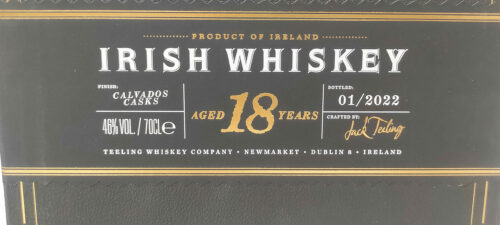 Teeling 18 years old Calvados cask Enoteca Siena Batani Bottiglie Superalcolici