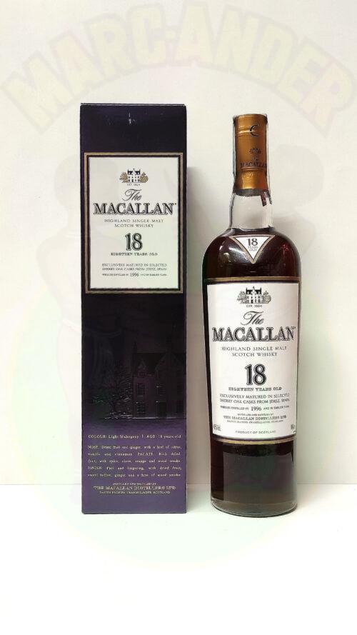 The Macallan 18 anni 1996 Siena Batani Bottiglie Superalcolici