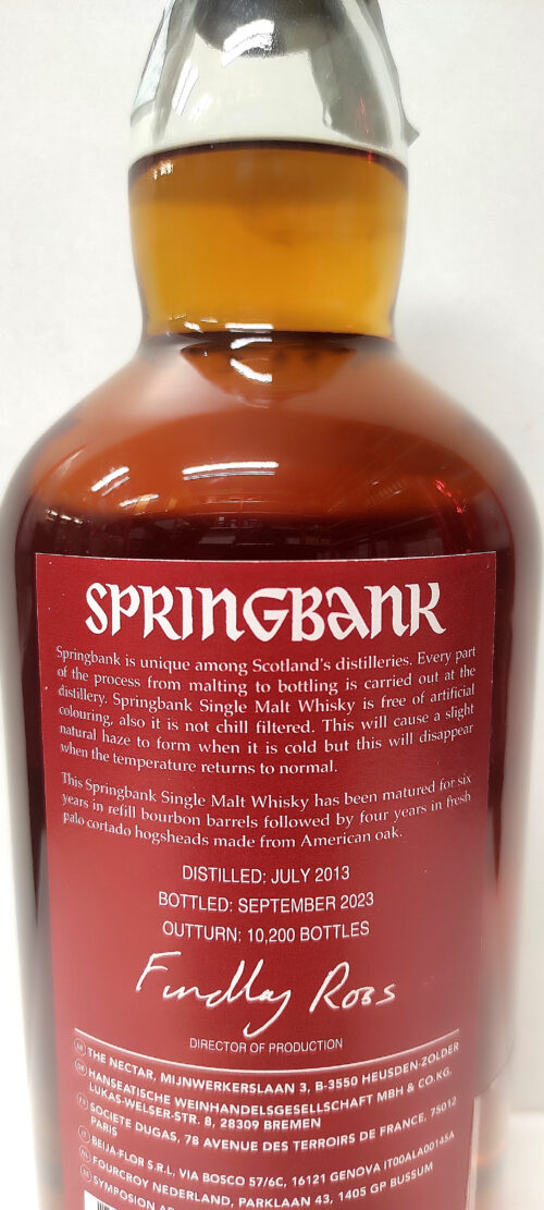 Whisky Springbank 10 anni Caffè enoteca Batani Andrea Siena bottiglie