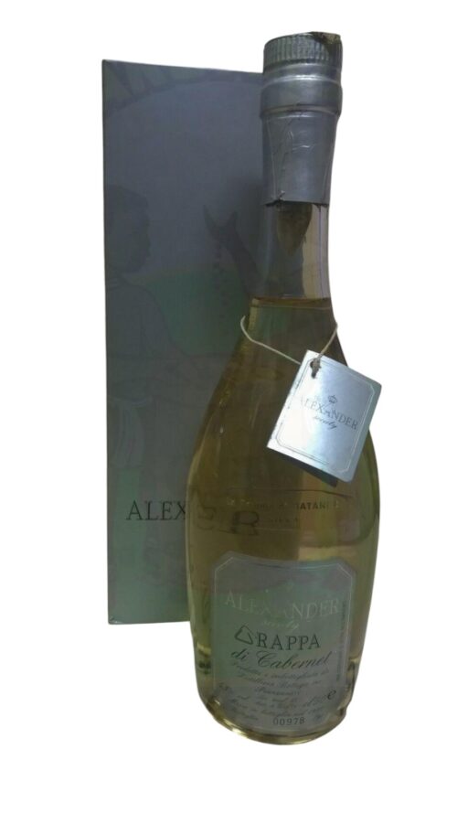 bottiglia di Alexander Grappa di Cabernet bottiglia di Alexander Grappa di Cabernet